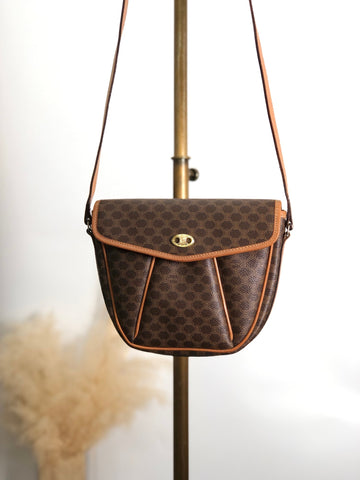 CELINE Macadam Triomphe Shoulder bag Brown New 1:1 48xpj8
