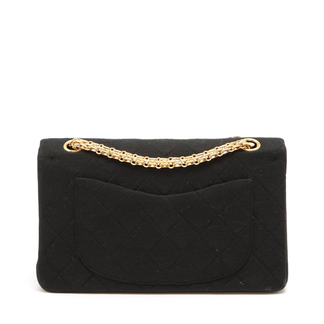 New 1:1 Rep Top Quality Chanel Matrasse Cotton Double Flap Double Chain Bag Black Gold  0st