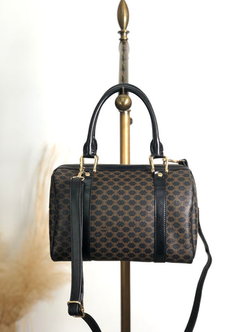 CELINE Macadam Two-way Small Boston bag Shoulder bag Black New 1:1 5umhds
