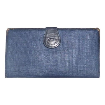 Gucci Navy Coated Canvas Leather  Wallet