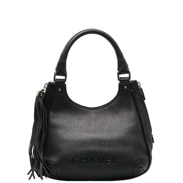 New 1:1 Rep Top Quality Chanel logo Tasel handbags black leather ladies Chanel