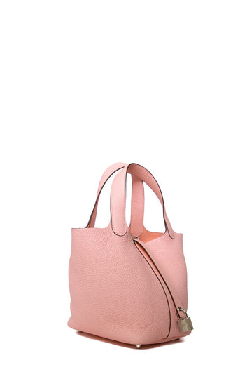 Hermès Pink Sakura Clemence Picotin Lock 18 PHW  Tote