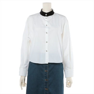 New 1:1 Rep Top Quality Chanel Coconut Button Cotton X Silk  36  Black X White P73408