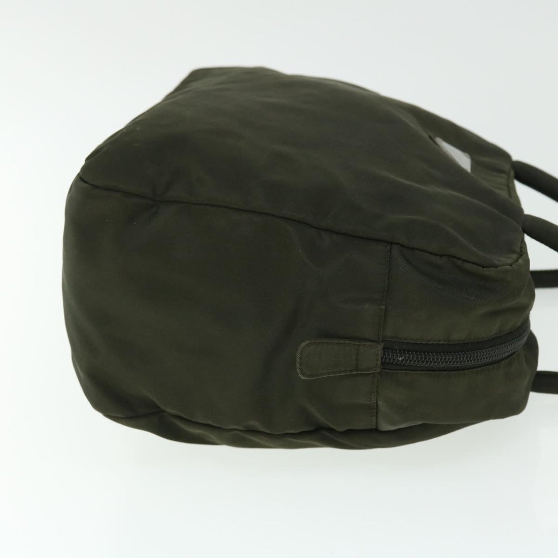 PRADA Hand Bag Nylon Khaki Auth 50792