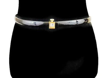 Top Quality Chanel - B12 A Slim Black Belt - Perfume No.5 Bottle Buckle - 75 / 30