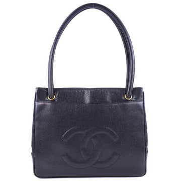 Top Quality Chanel Caviar Skin Tote Bag Black