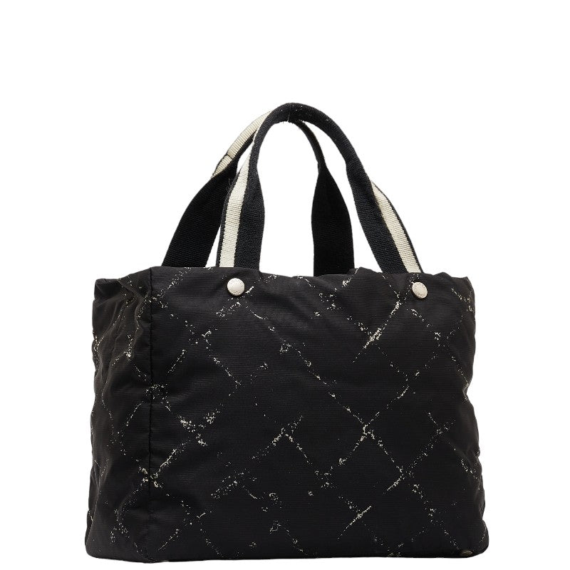 New 1:1 Rep Top Quality Chanel  Travel Line Handbag Tote Bag Black Nylon Canvas  Chanel