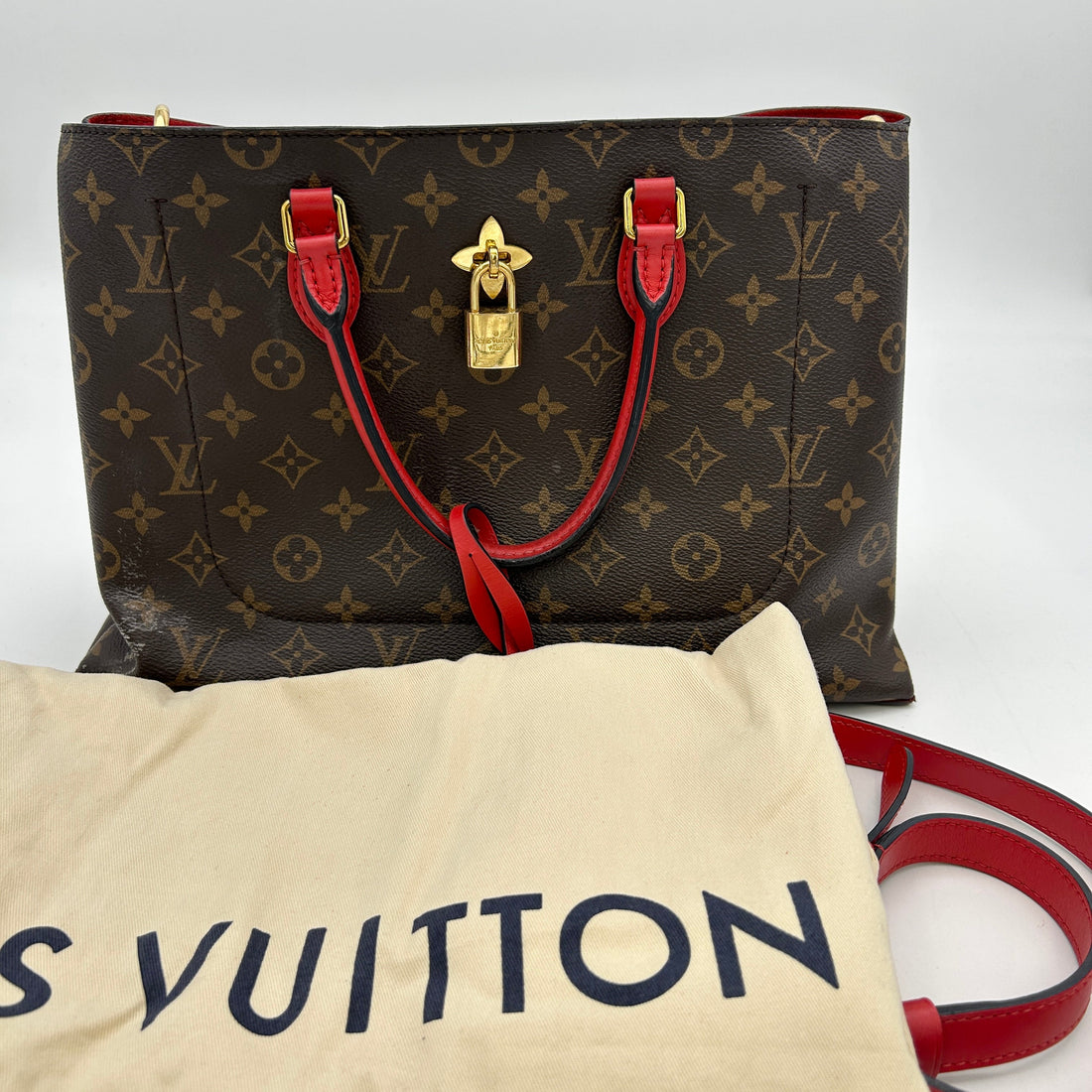 LOUIS VUITTON Monogram Flower Tote Coquelicot LA29401