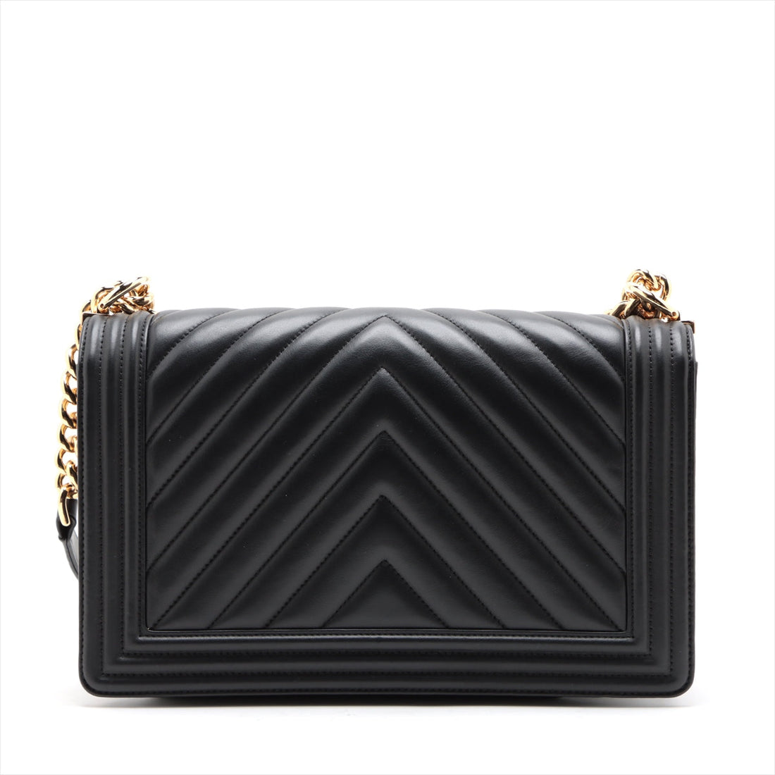 New 1:1 Rep Top Quality Chanel Boy New 1:1 Rep Top Quality Chanel 28   Chain Shoulder Bag Black Gold  28th A92193
