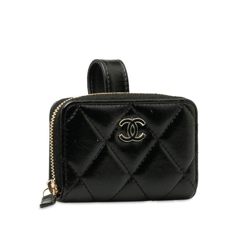 New 1:1 Rep Top Quality Chanel Matrace Coincase  Cocktail Belt Black Leather  CHANEL