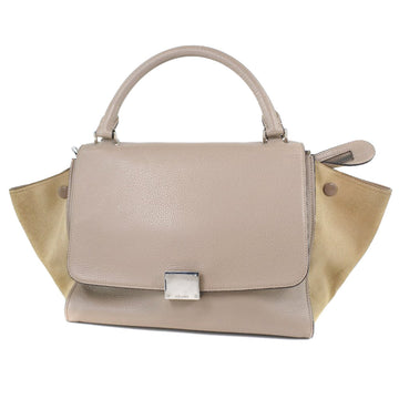 CELINE Handbag 174683MDB.03UN Leather, Suede pink beige 2WAYShoulder Trapeze Women New 1:1