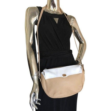 Gucci  Pursesdesigner Purses White And Camel Leather Cross Body Bag