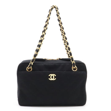 Top Quality Chanel Top Quality Chanel V Stick Coco Mark Chain Shoulder Tortoise Shoulder Cotton Jacket Black Black With Black Cotton Jacket