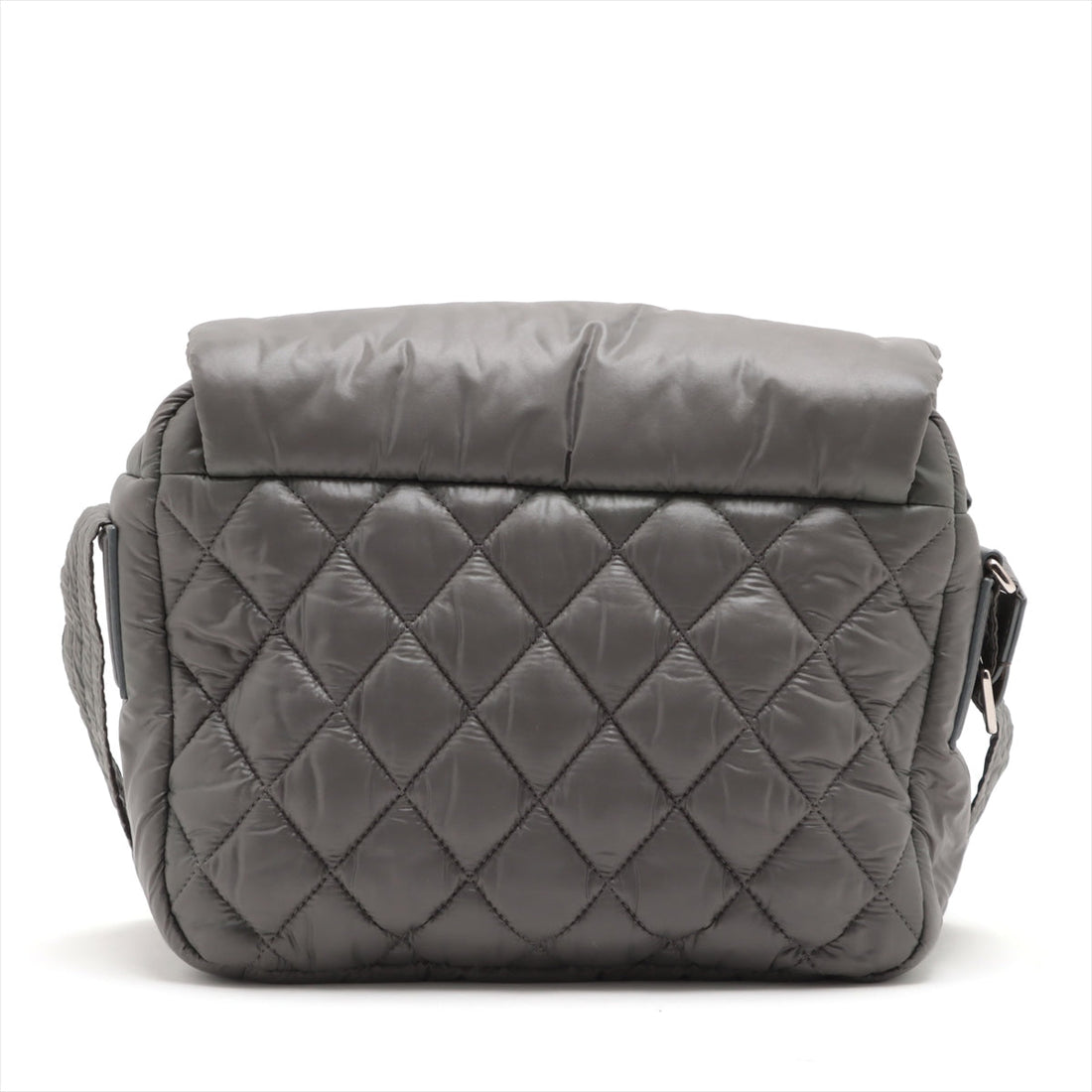 New 1:1 Rep Top Quality Chanel Coconut Nylon X Leather Shoulder Bag Gr Silver Gold  13th