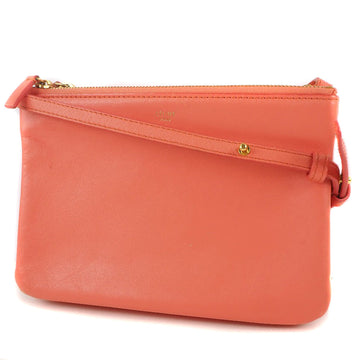CELINE Shoulder Bag 165113ETA lambskin Coral pink Trios Mall Women New 1:1