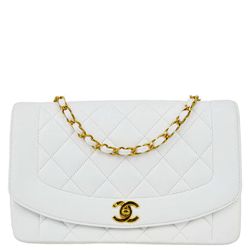 New 1:1 Rep Top Quality Chanel White Lambskin Medium Diana Chain Shoulder Bag