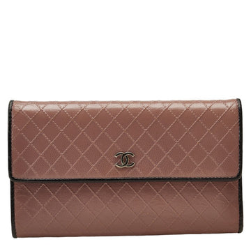 New 1:1 Rep Top Quality Chanel Cocomark Long Wallet Twin Foldable Wallet Pink Leather Lady CHANEL