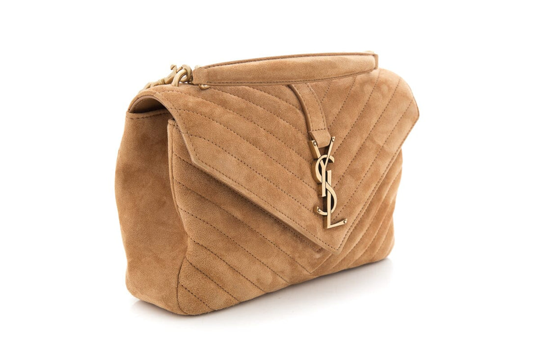 Saint Laurent Camel Medium College Handbag