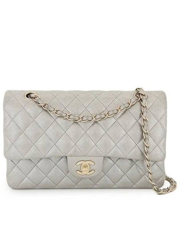 Classic Small Silver Champagne Gold Lambskin 5ET0044 Chanel