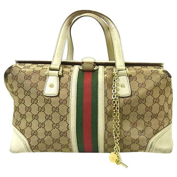 Gucci Jolicoeur  Pursesdesigner Purses Brown Leather And Gg Leather Satchel