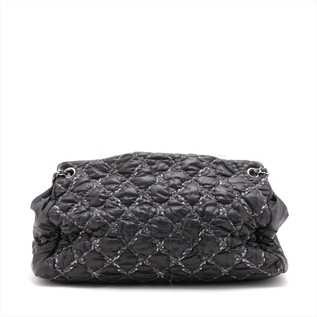New 1:1 Rep Top Quality Chanel Parivision Nylon Chain Shoulder Bag Black Silver Gold  14th