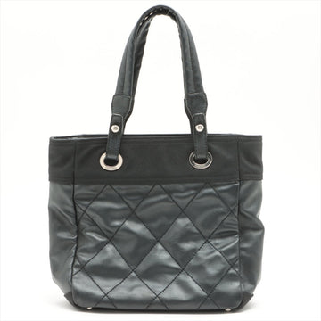 New 1:1 Rep Top Quality Chanel PARIBIARITZ PM  Linen Tote Bag Black Silver Gold