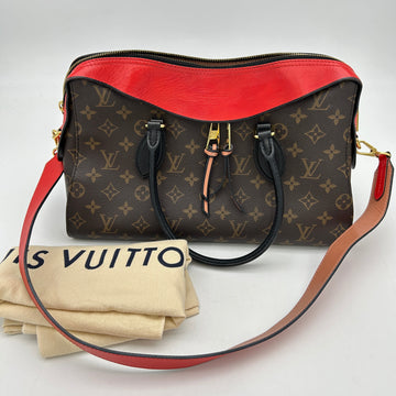 Louis Vuitton Monogram Tuileries Brown Red Canvas Shoulder Bag