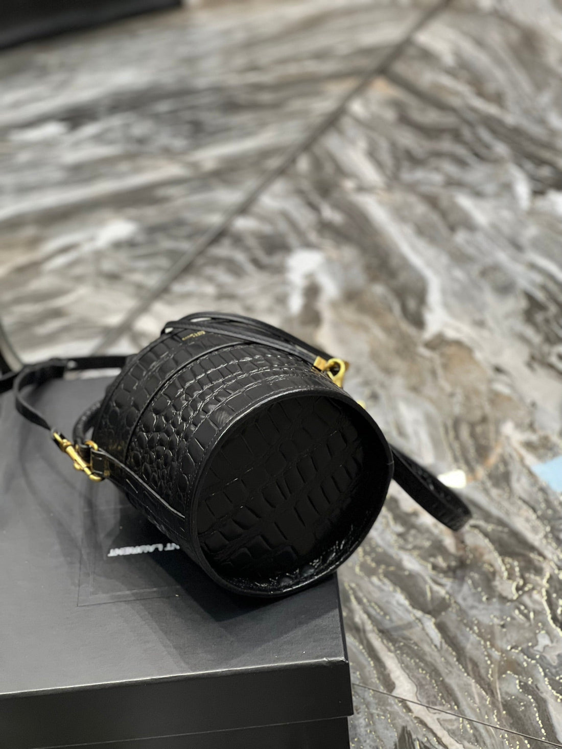Yves Saint Laurent Bahia Small Bucket Bag Black