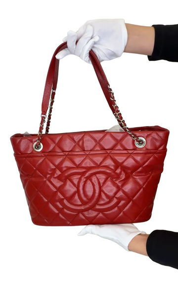 Coco cabas leather handbag Top Quality Chanel Red in Leather B22-44 B22-44