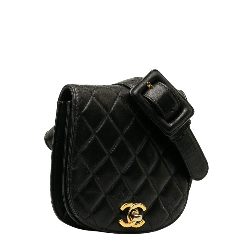 Top Quality Chanel Matrases Gold Gold Tools Body Bag Black Ram Skin Ladies CHANEL