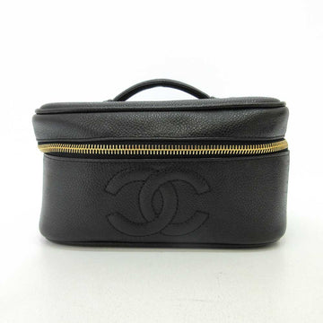 Top Quality Chanel Caviar Vanity Bag Black Gold A01997