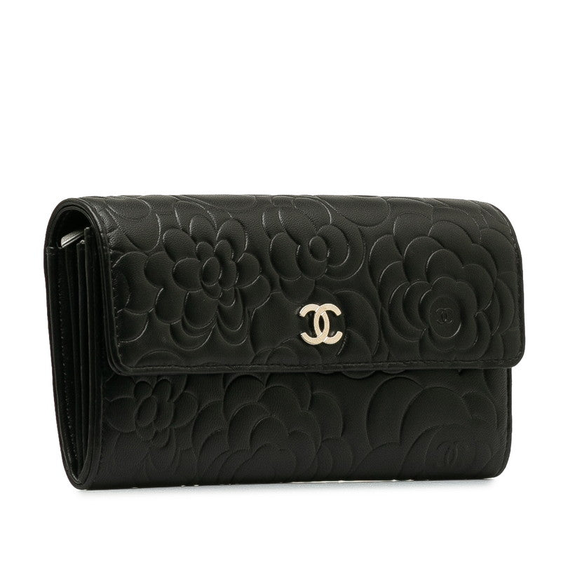New 1:1 Rep Top Quality Chanel CAMERIA COCOMARK Long Wallet Black   CHANEL