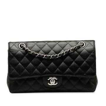 New 1:1 Rep Top Quality Chanel Matrace 25 Cocomark Double Flap ilver  Chain Shoulder Bag Black Caviar S  CHANEL