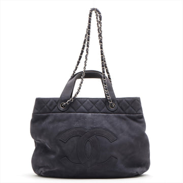 New 1:1 Rep Top Quality Chanel Coco Suede 2WAY Handbag Pearl Silver  17th
