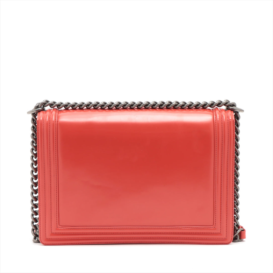 New 1:1 Rep Top Quality Chanel Boy New 1:1 Rep Top Quality Chanel Leather Chain Shoulder Bag Red Silver Gold