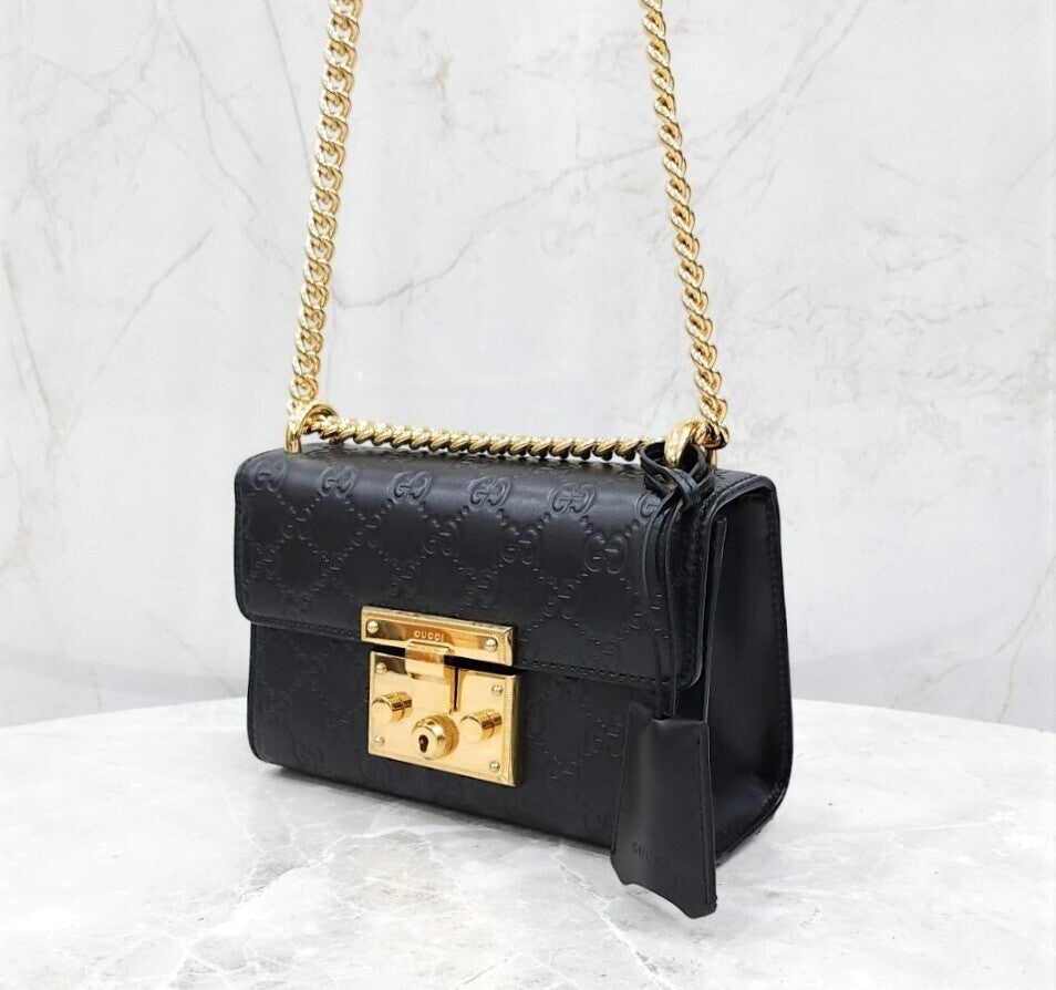 Gucci Black Padlock Small GG Chain Shoulder Bag 409487 142809806