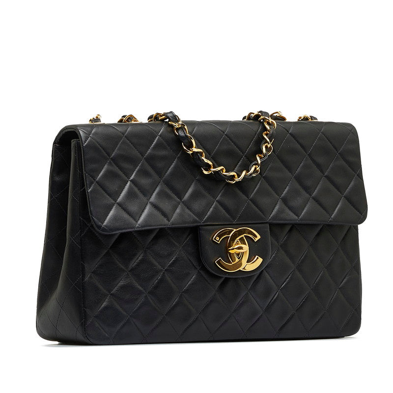 New 1:1 Rep Top Quality Chanel Decamatrasse 34 Cocomark ingle Flap Chain Shoulder Bag Black   CHANEL