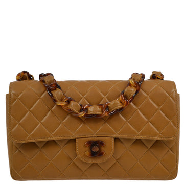 New 1:1 Rep Top Quality Chanel Brown Lambskin Medium Single Flap Shoulder Bag