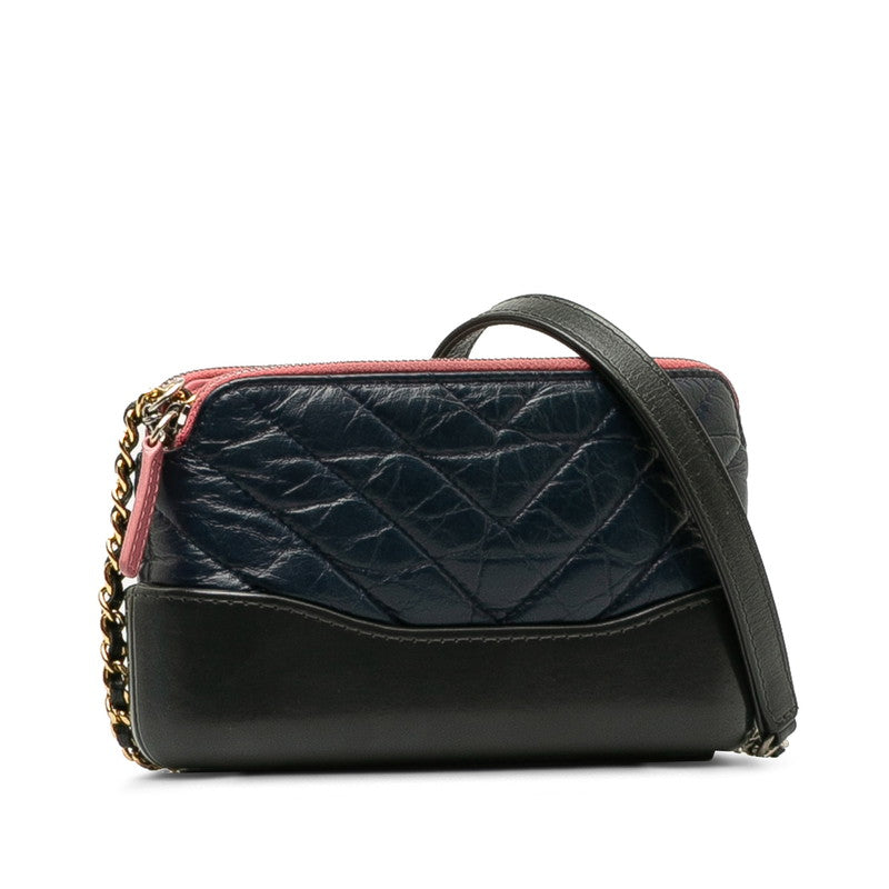 New 1:1 Rep Top Quality Chanel Gabriel Kittening Chain Wallet Mini houlder Bag Navi Leather  Chanel