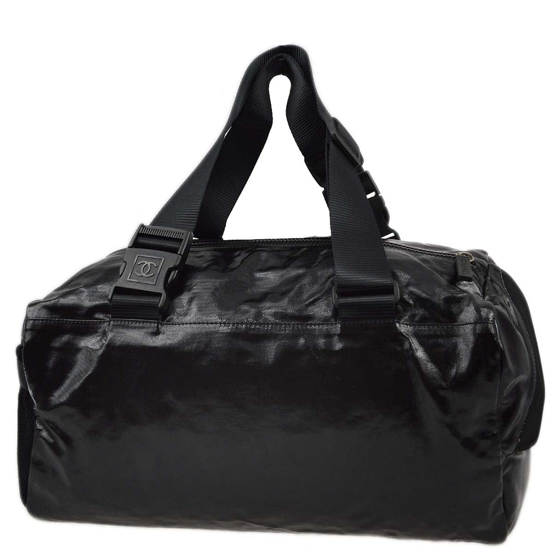 Top Quality Chanel 2006-2008 Sports Line Black Vinyl Gym Bag 35