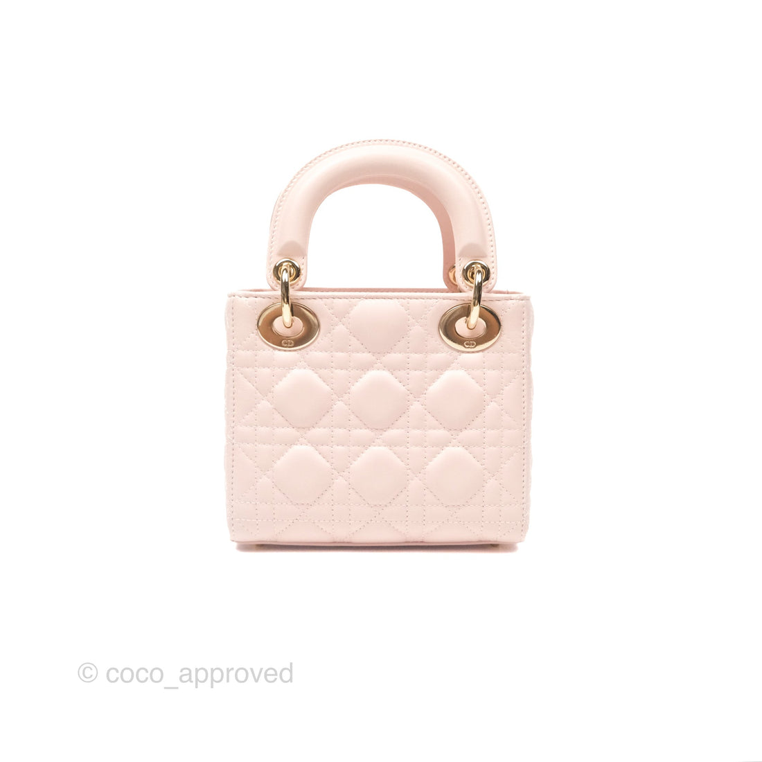 Christian Dior Mini Lady Dior Pink Lambskin Gold Hardware