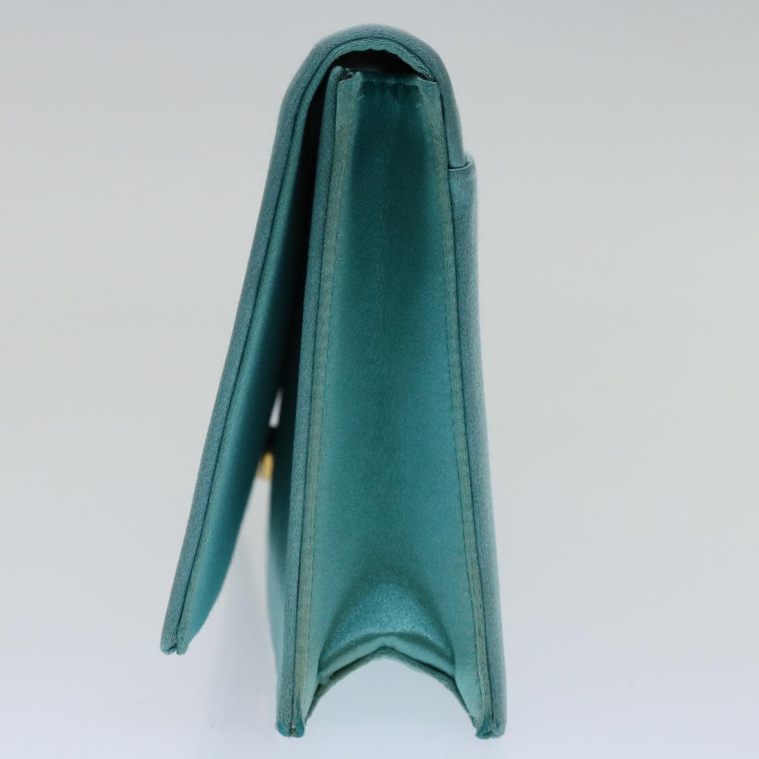 PRADA Clutch Bag Satin Light Blue Auth 68368A