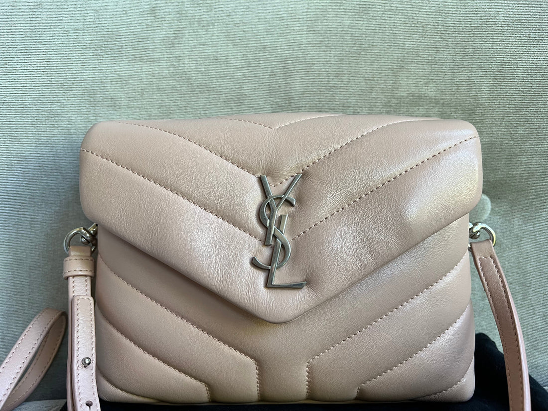 Yves Saint Laurent (YSL) Pale Pink Toy Lou Lou with Silver Hardware