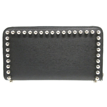 FENDI Long Wallet Purse 8M0299 leather black Karito