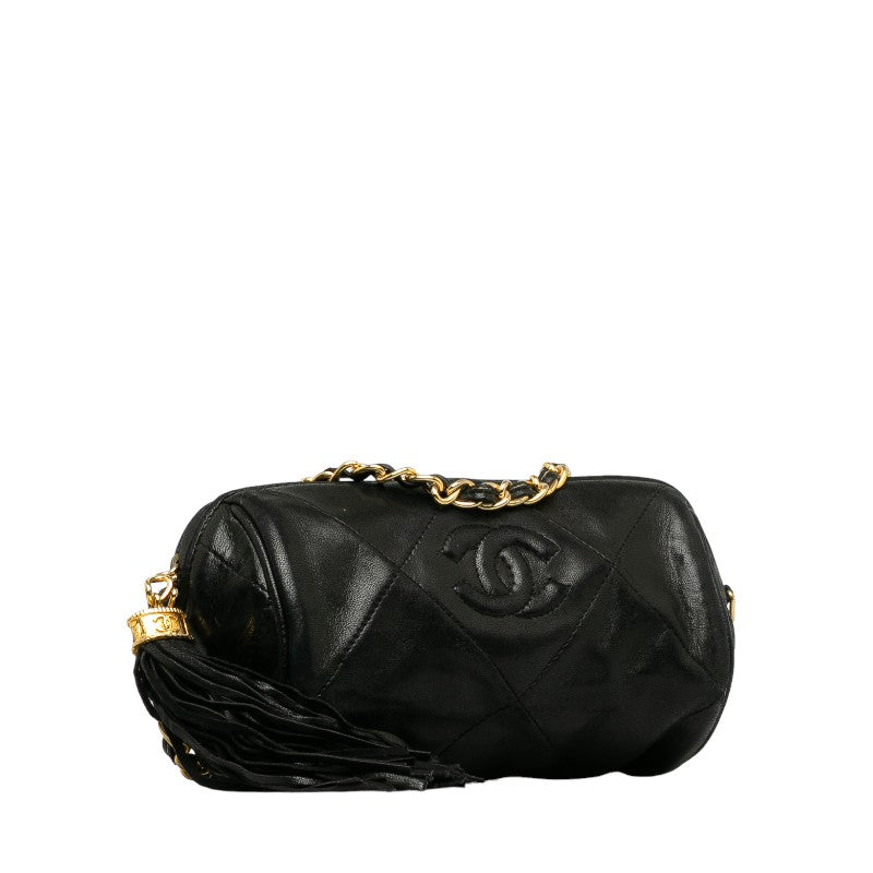 New 1:1 Rep Top Quality Chanel Matrases Cocomark Tassel Mini Chain houlder Bag Black   CHANEL