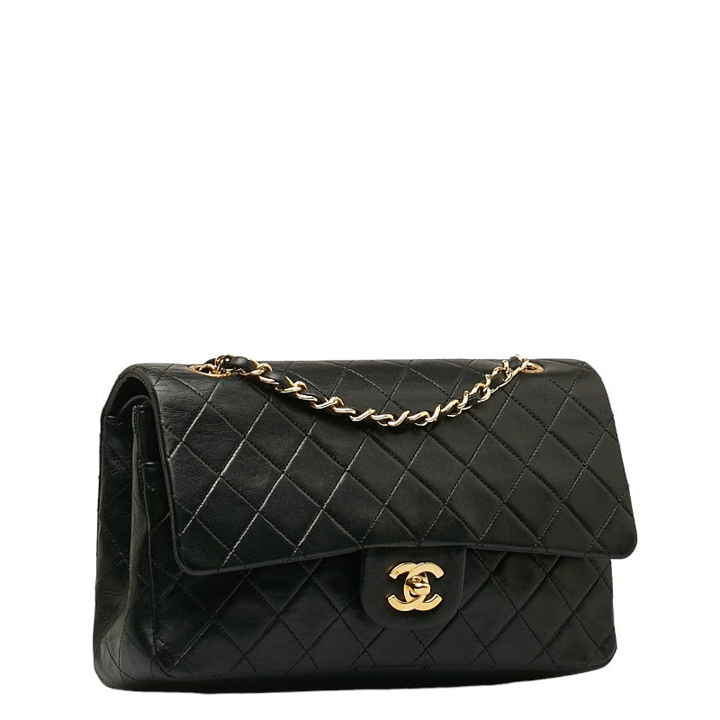 New 1:1 Rep Top Quality Chanel Matrases 25 Double Flap Chain houlder Bag Black Leather  Chanel