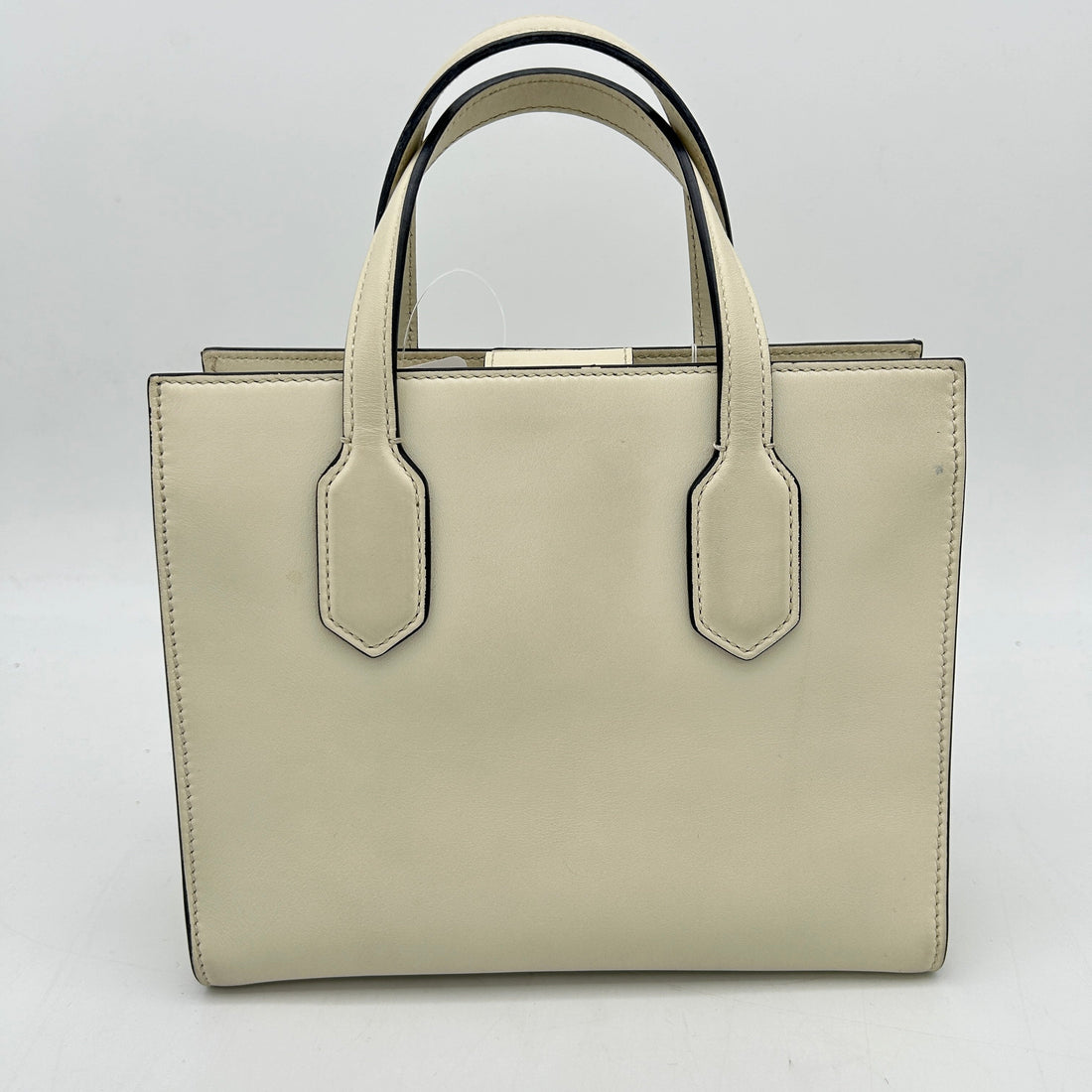 Gucci GG Ribbon White Satchel Leather Handbag Small