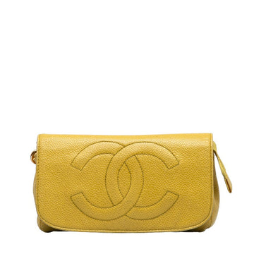 New 1:1 Rep Top Quality Chanel Cocomark Porch Yellow Caviar   Chanel