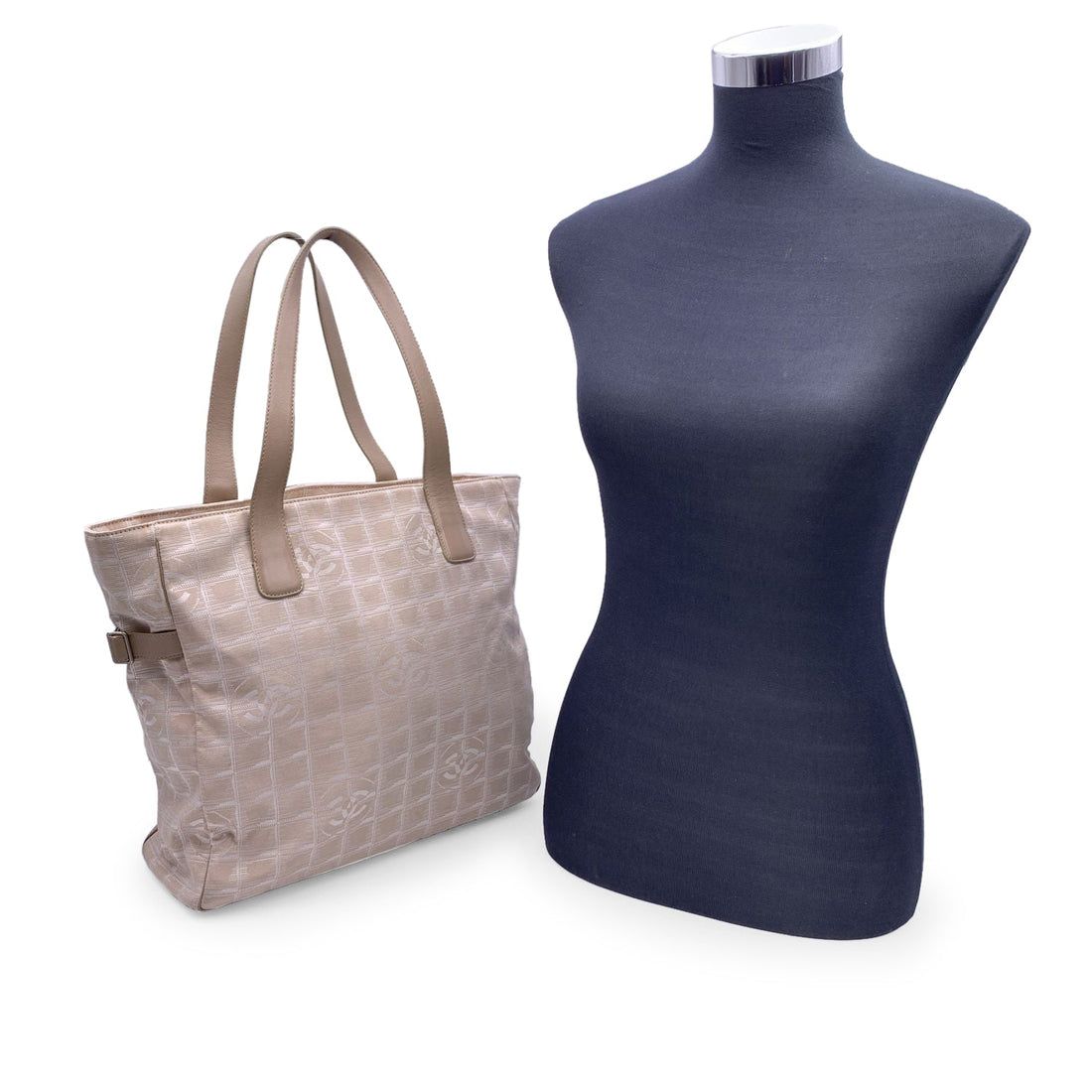 Top Quality Chanel Beige Nylon New Travel Line Tote Shoulder Bag 2000S