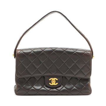 Top Quality Chanel  Double Flap Shoulder Bag in Lambskin Black